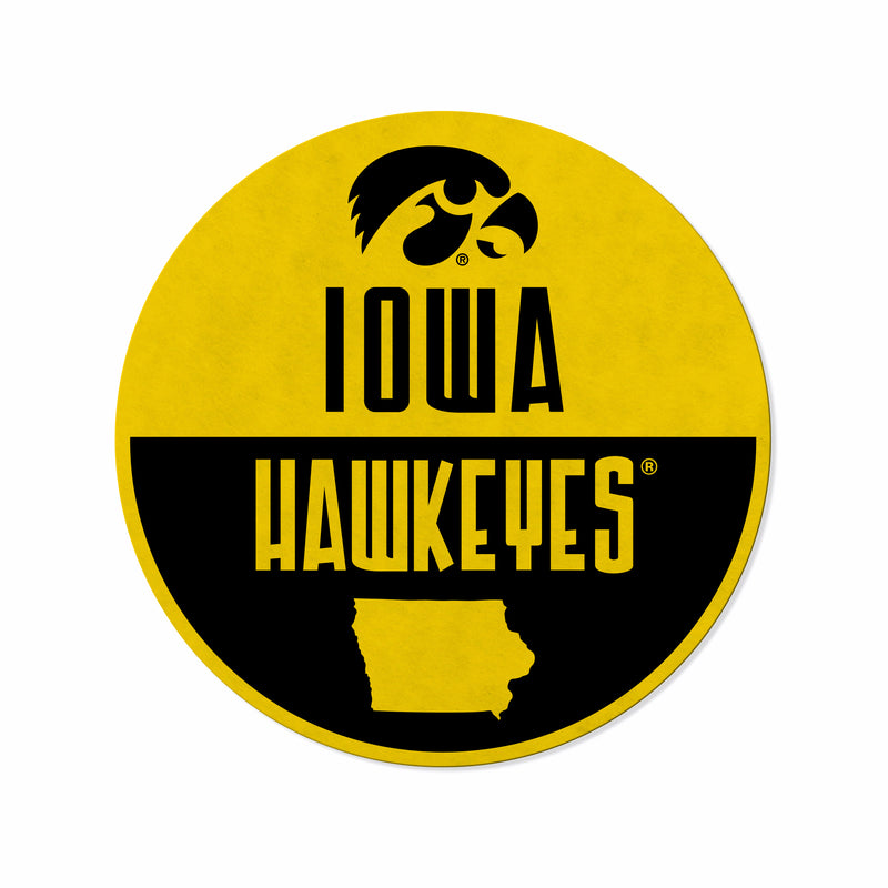 Iowa University Shape Cut Logo With Header Card - Classic Design