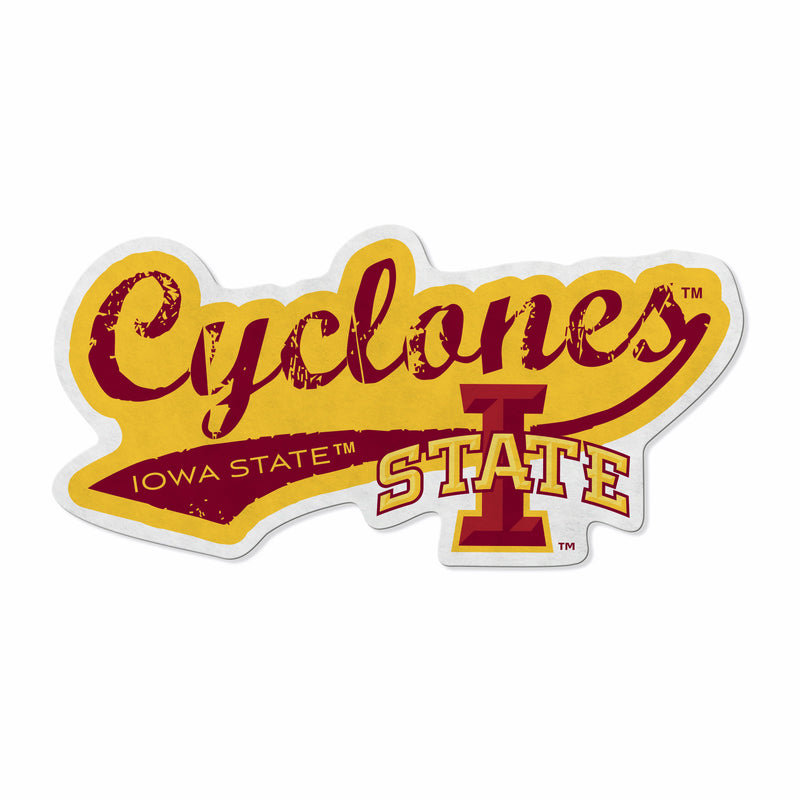 Iowa State University Shape Cut Logo With Header Card - Distressed Design