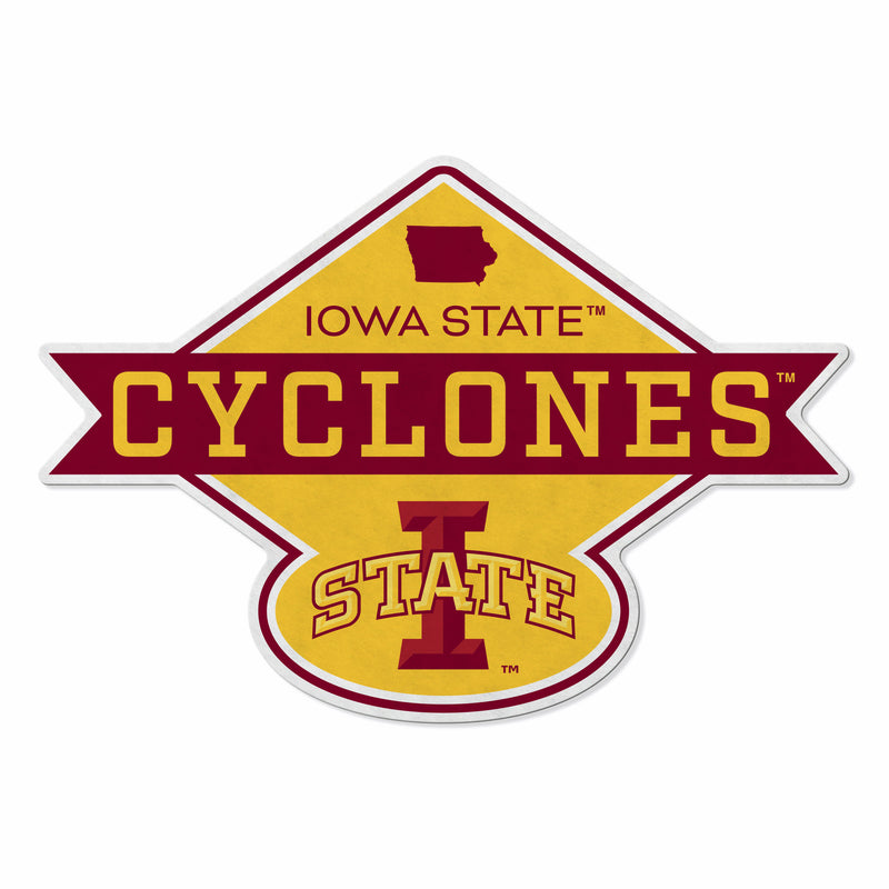 Iowa State University Shape Cut Logo With Header Card - Diamond Design