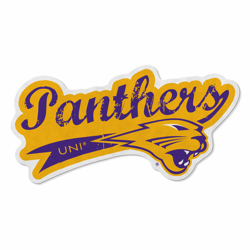 Northern Iowa Shape Cut Logo With Header Card - Distressed Design