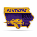 NCAA Northern Iowa Panthers Classic State Shape Cut Pennant - Home and Living Room Décor - Soft Felt EZ to Hang By Rico Industries
