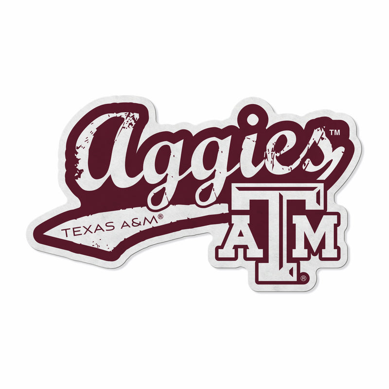 Texas A&M Shape Cut Logo With Header Card - Distressed Design