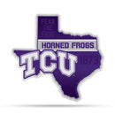 NCAA TCU Horned Frogs Classic State Shape Cut Pennant - Home and Living Room Décor - Soft Felt EZ to Hang By Rico Industries