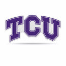 NCAA TCU Horned Frogs Classic Team Logo Shape Cut Pennant - Home and Living Room Décor - Soft Felt EZ to Hang By Rico Industries