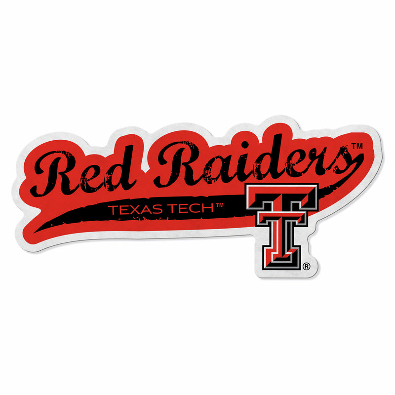 Texas Tech Shape Cut Logo With Header Card - Distressed Design