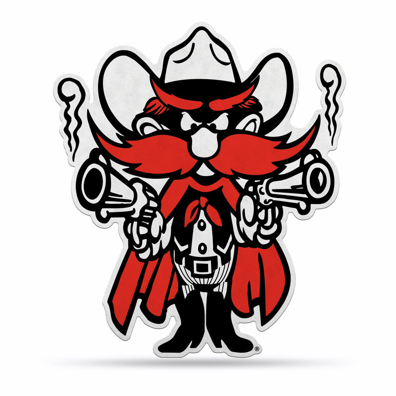 NCAA Texas Tech Red Raiders Classic Mascot Shape Cut Pennant - Home and Living Room Décor - Soft Felt EZ to Hang By Rico Industries