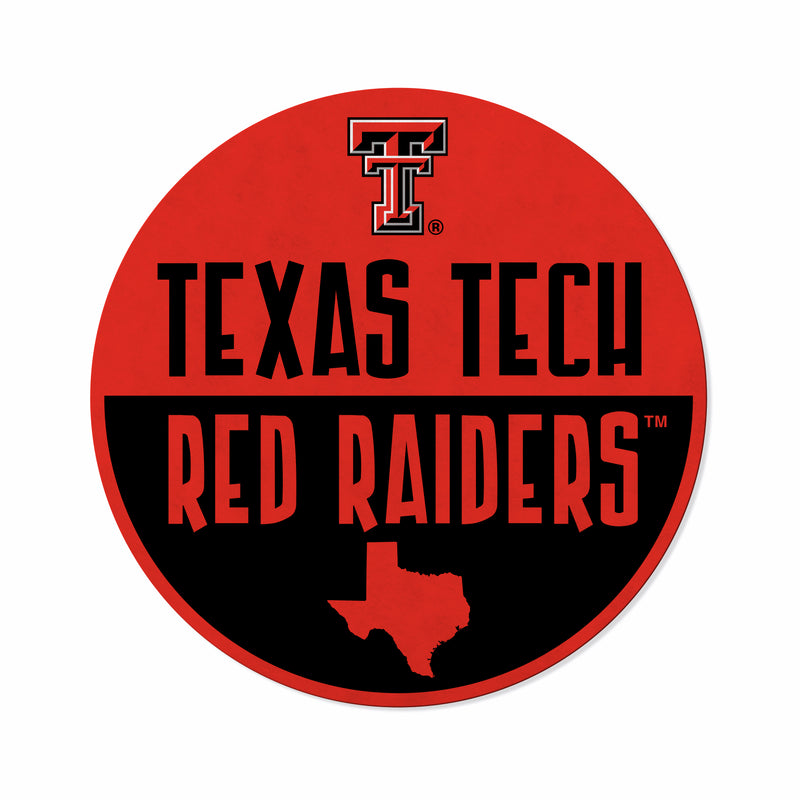 Texas Tech Shape Cut Logo With Header Card - Classic Design