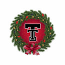 Texas Tech Red Raiders Wreath Design Shape Cut Felt Pennant