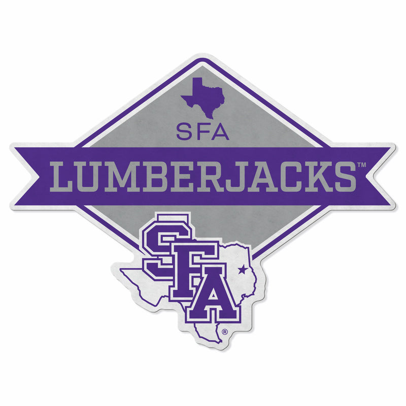 Stephen F. Austin Shape Cut Logo With Header Card - Diamond Design