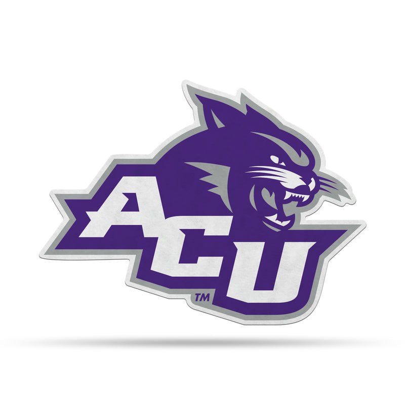 NCAA Abilene Christian Wildcats Classic Team Logo Shape Cut Pennant - Home and Living Room Décor - Soft Felt EZ to Hang By Rico Industries