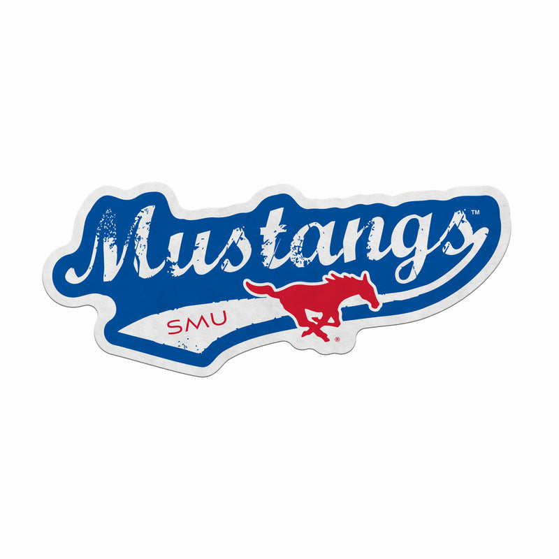 Southern Methodist Mustangs Shape Cut Pennant - Distressed Design