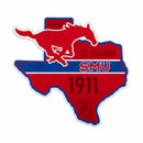 Southern Methodist 18" State Shape Cut Pennant
