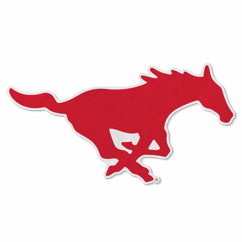 Southern Methodist Shape Cut Primary Logo Pennant With Header Card
