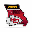 NFL Kansas City Chiefs Classic State Shape Cut Pennant - Home and Living Room Décor - Soft Felt EZ to Hang By Rico Industries