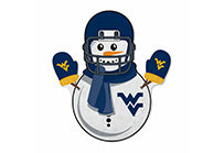 West Virginia University Snowman Shape Cut Pennant