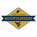 West Virginia University Shape Cut Logo With Header Card - Diamond Design