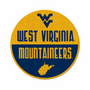 West Virginia University Shape Cut Logo With Header Card - Classic Design