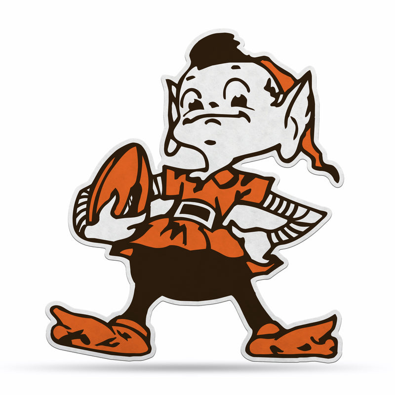 NFL Cleveland Browns Retro Shape Cut Pennant - Home and Living Room Décor - Soft Felt EZ to Hang By Rico Industries