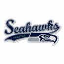Seahawks Shape Cut Logo With Header Card - Distressed Design