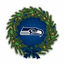 Seahawks Holiday Wreath Shape Cut Pennant