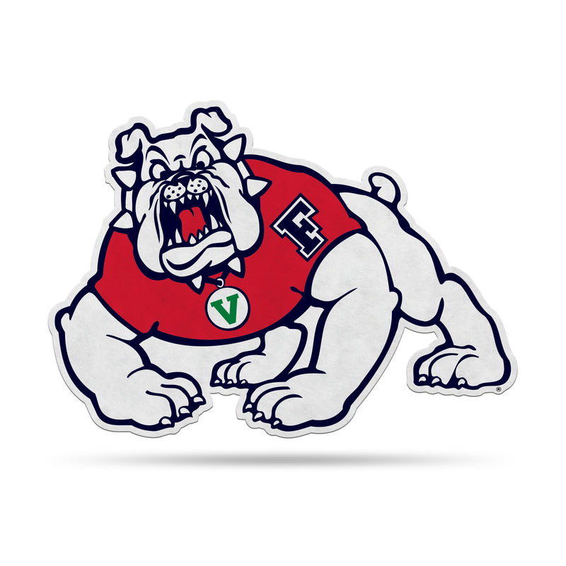 NCAA Fresno State Bulldogs Classic Team Logo Shape Cut Pennant - Home and Living Room Décor - Soft Felt EZ to Hang By Rico Industries