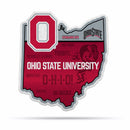 NCAA Ohio State Buckeyes Classic State Shape Cut Pennant - Home and Living Room Décor - Soft Felt EZ to Hang By Rico Industries