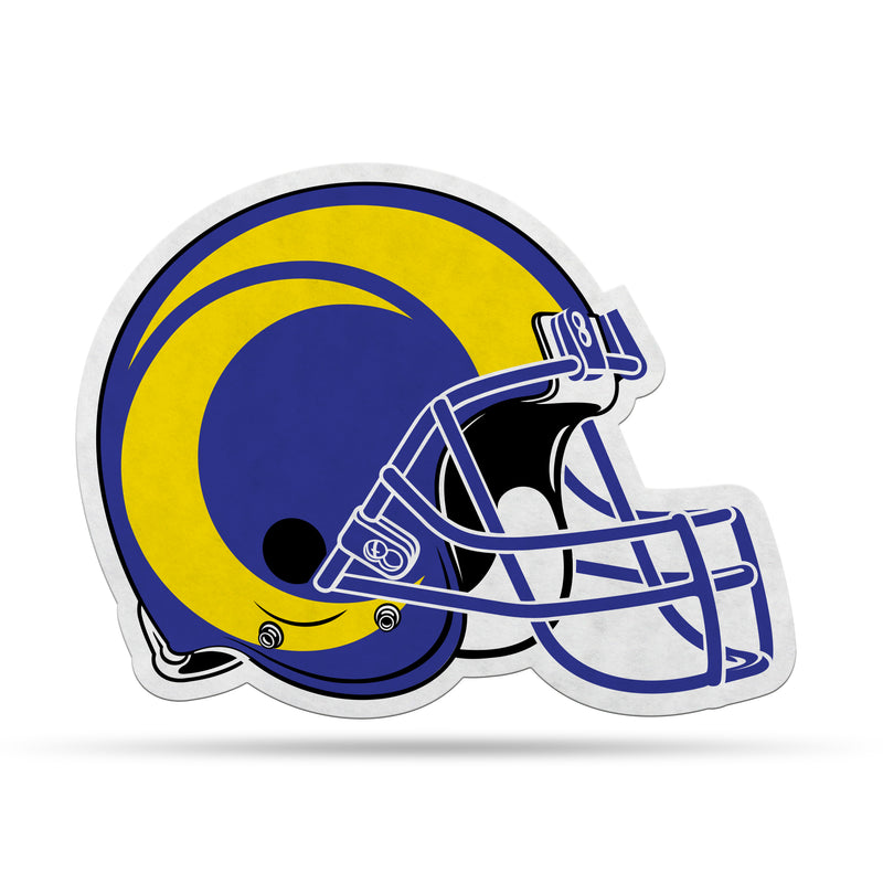 NFL Los Angeles Rams Classic Helmet Shape Cut Pennant - Home and Living Room Décor - Soft Felt EZ to Hang By Rico Industries