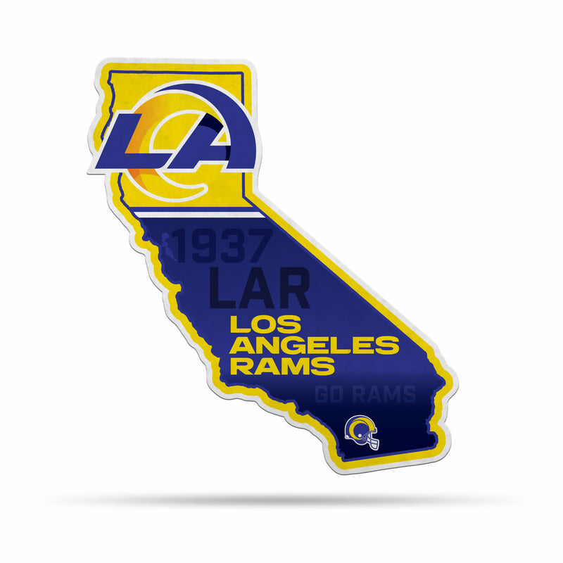NFL Los Angeles Rams Classic State Shape Cut Pennant - Home and Living Room Décor - Soft Felt EZ to Hang By Rico Industries
