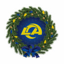 Los Angeles Rams Wreath Design Shape Cut Felt Pennant