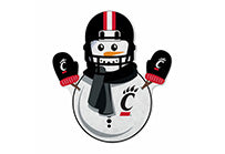 Cincinnati University Snowman Shape Cut Pennant