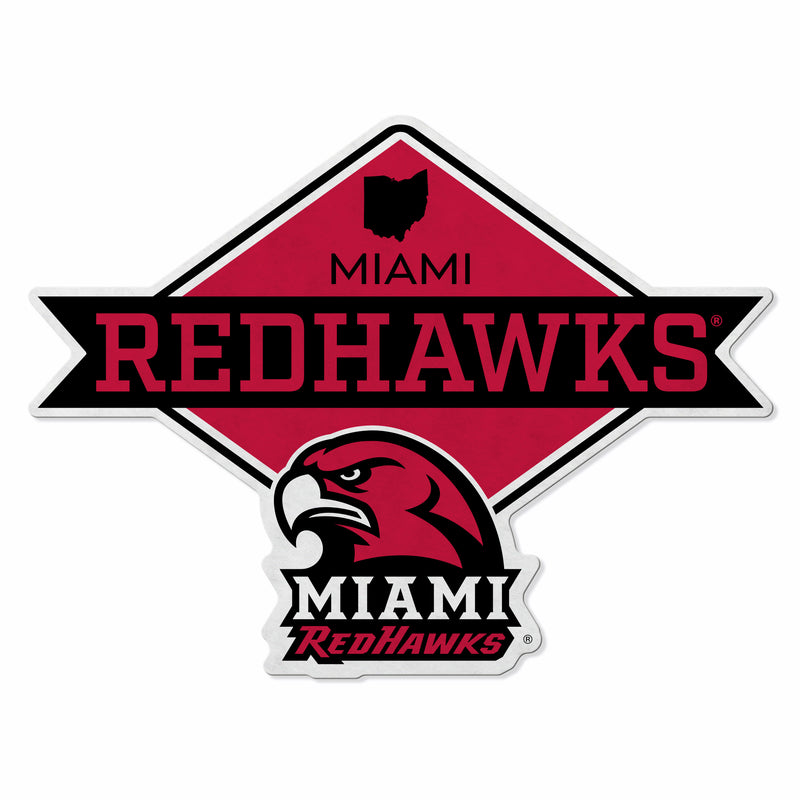 Miami Of Ohio Shape Cut Logo With Header Card - Diamond Design