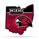 NCAA Miami of Ohio Redhawks Classic State Shape Cut Pennant - Home and Living Room Décor - Soft Felt EZ to Hang By Rico Industries