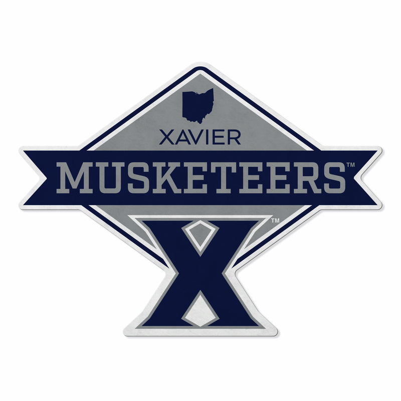 Xavier Graphics Xavier University Shape Cut Logo With Header Card - Diamond Design