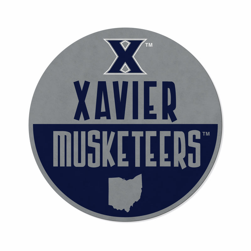 Xavier University Shape Cut Logo With Header Card - Classic Design