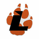 Lourdes Gray Wolves Shape Cut Pennant - Primary Logo