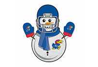 Kansas University Snowman Shape Cut Pennant