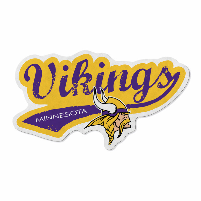 Vikings Shape Cut Logo With Header Card - Distressed Design