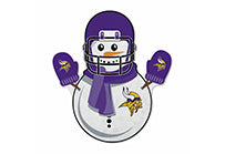 Vikings Snowman Shape Cut Pennant