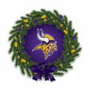 Vikings Holiday Wreath Shape Cut Pennant