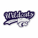 Kansas State University Shape Cut Logo With Header Card - Distressed Design