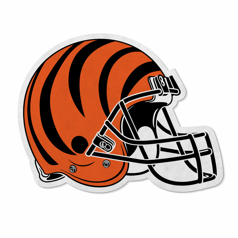 Bengals Helmet Shape Cut Pennant With Header Card