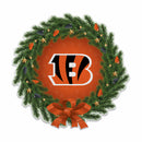 Bengals Holiday Wreath Shape Cut Pennant