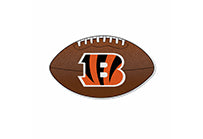Bengals Football Shape Cut Pennant With Header Card