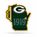 NFL Green Bay Packers Classic State Shape Cut Pennant - Home and Living Room Décor - Soft Felt EZ to Hang By Rico Industries