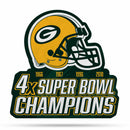 NFL Green Bay Packers Multi Time Championship Shape Cut Pennant - Home and Living Room Décor - Soft Felt EZ to Hang By Rico Industries