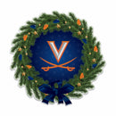 Virginia University Holiday Wreath Shape Cut Pennant