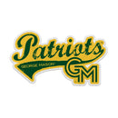 George Mason Patriots Distressed Script Design Shape Cut Felt Pennant