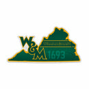 William & Mary Tribe Virginia State Shape Pennant with Header Card