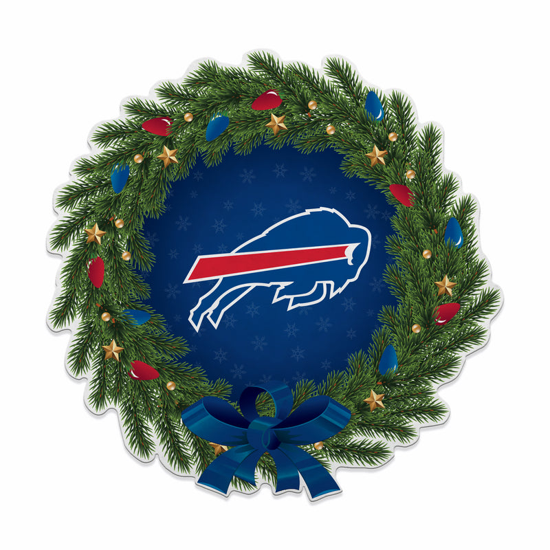 Bills Holiday Wreath Shape Cut Pennant