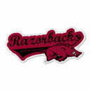 Arkansas University Shape Cut Logo With Header Card - Distressed Design